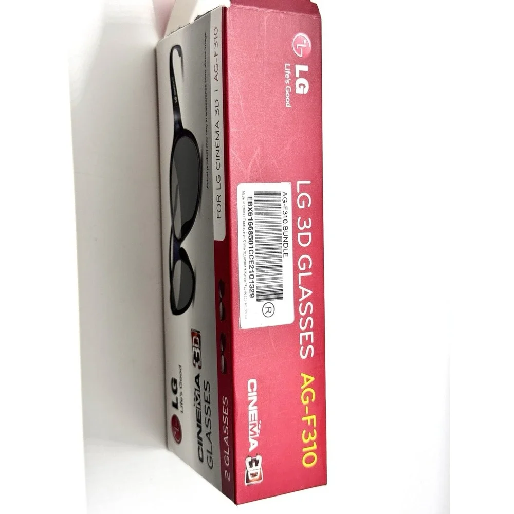 LG‎ AG-F310 Cinema 3D Glasses Black Open Box New Unused 1 Pair